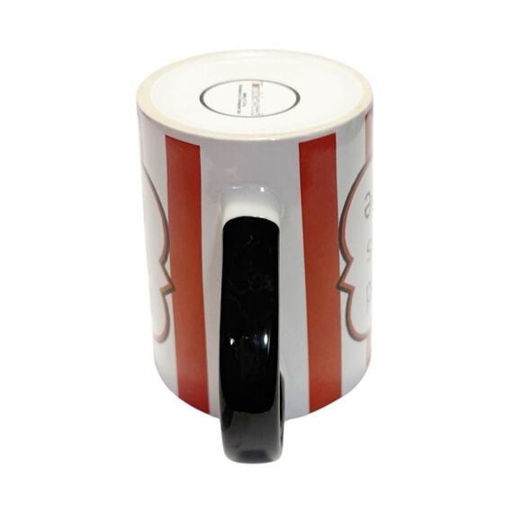 Tumbleweeds “My Blood Type Is Coffee” Red & White Striped 18oz XL Coffee Cup Mug - Picture 7 of 8